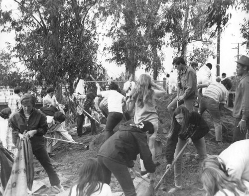 Volunteers, Santiago Creek Flood on February 26, 1969