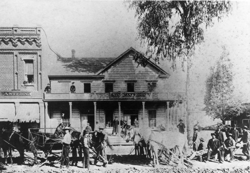 Old Santa Ana Hotel on 4th and Main about 1880