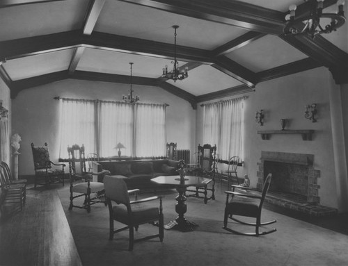 Interior view of the Ladies' Lounge of the Ebell Clubhouse on 625 N. French Street