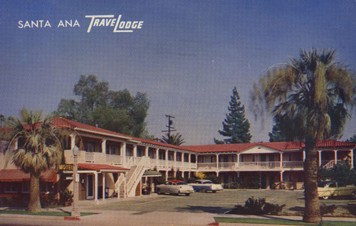 Santa Ana Travelodge on 2005 N. Main Street postmarked 1957