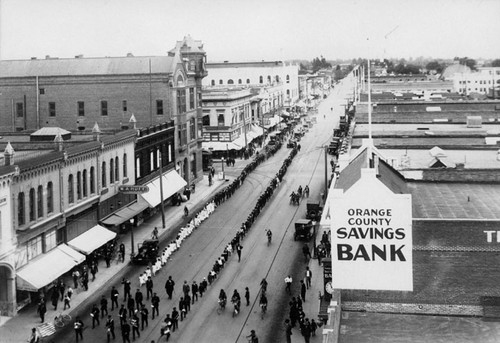 Santa Ana Parade on 4th and Main, 1912