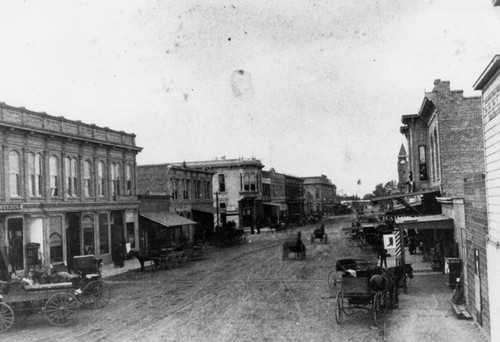 Fourth Street looking West from Bush Street about 1885