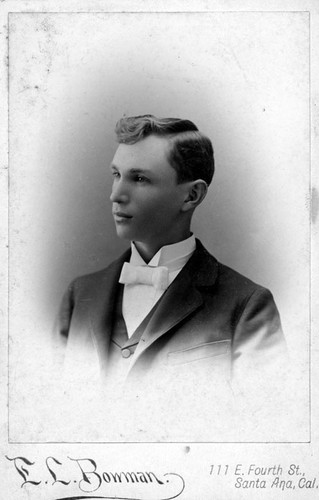 Portrait of an unidentified young man