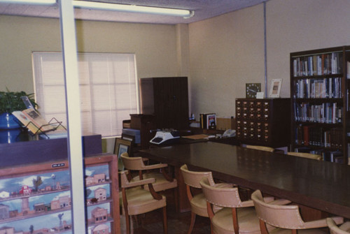 Santa Ana History Room in the Santa Ana Public Library at 26 Civic Center Plaza, Fall 1989