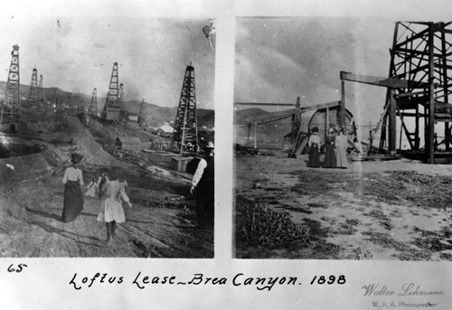 Loftus Lease, Brea Canyon, in 1898