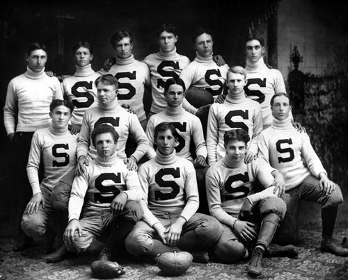 Boys' Football Team from Santa Ana High School, Class of 1908