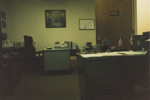 Public Services Office at the Santa Ana Public Library in 1987