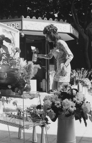 A flower stall at Fashion Square