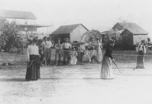 Tennis Court at Laguna Beach in the early 1880s