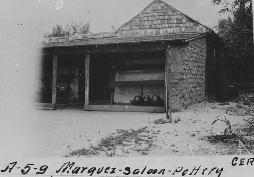 N. W. view of the Marquez Saloon - Pottery, 1936