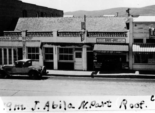 N. Part of the J. Avila adobe in Capistrano Village showing the roof, 1936