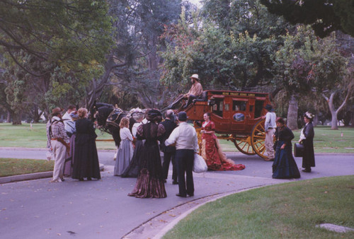 Scene from the 3rd Annual Cemetery Tour sponsored by the Santa Ana Historical Preservation Society on October 21, 2000