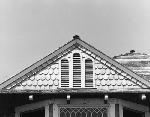 Gable vent in east gable of the Dr. J. A. Hatch house about 1981