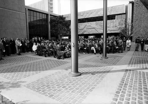 Audience at dedication of Santa Ana City Hall on February 9, 1973