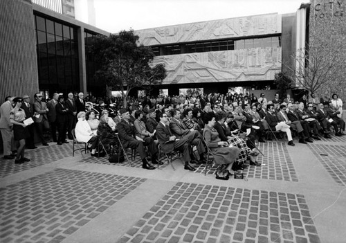 Audience at dedication of Santa Ana City Hall on February 9, 1973