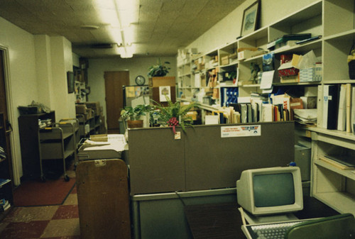 Order unit, Technical Services, Santa Ana Public Library in 1987