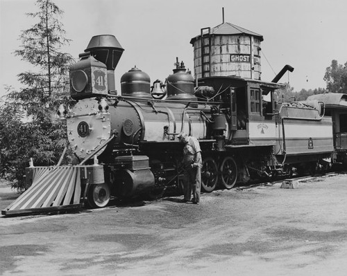 The engine of the Ghost Town Railroad at Knott's Berry Farm