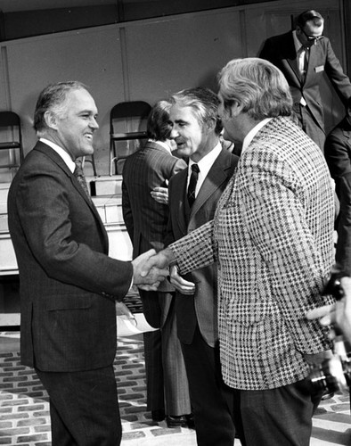 Men at dedication of Santa Ana City Hall on February 9, 1973