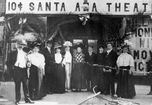 Santa Ana's first motion picture theater in 1908