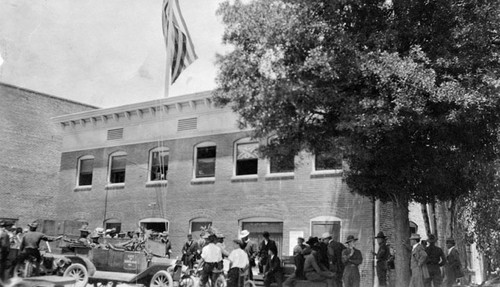 Company L in front of Armory about 1920