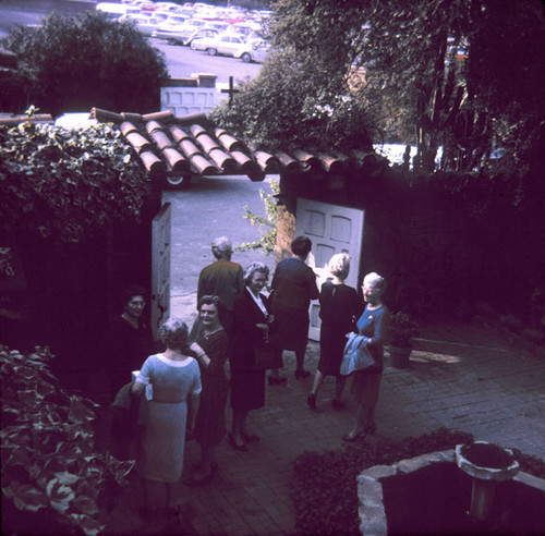 Patio view of Charles Brisco home on 1725 College, 17th and College, in February 1965