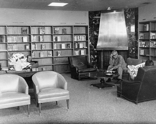 Interior of Library in Santa Ana about 1960