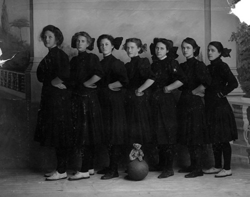 Girls' Basketball Team at Santa Ana High School, class of 1908