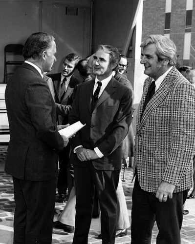 Men at dedication of Santa Ana City Hall on February 9, 1973