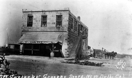 F. W. Garlock's grocery store in New Delhi on South Main Street, Santa Ana