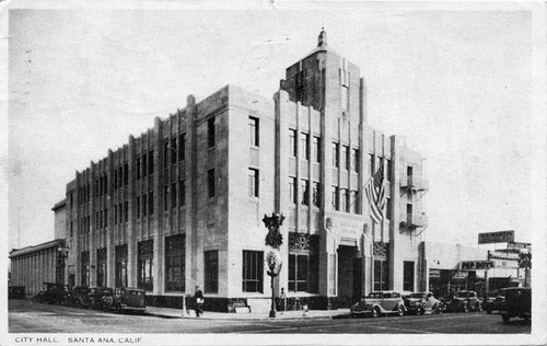 City Hall of Santa Ana around 1938