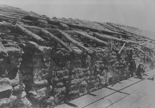 Fr. Serra's church at Mission San Juan Capistrano before restoration by the Landmark Club