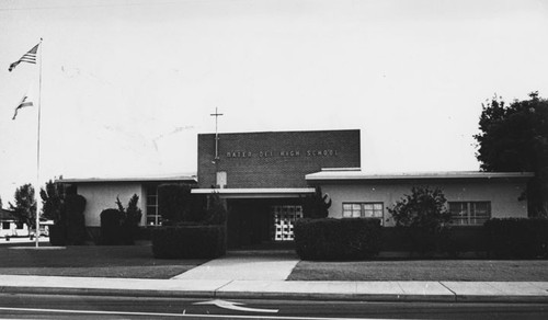 Mater Dei High School near the corner of Edinger and Bristol