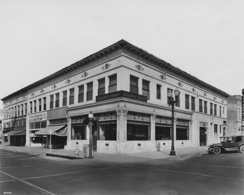 Phillips block at the corner of West Fourth Street and North Broadway