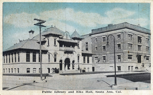 Santa Ana Library and Elks Hall on 5th and Sycamore