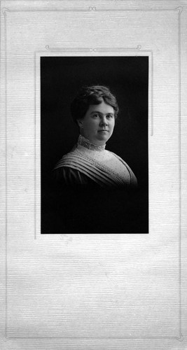 Head and shoulders portrait of an unidentified woman