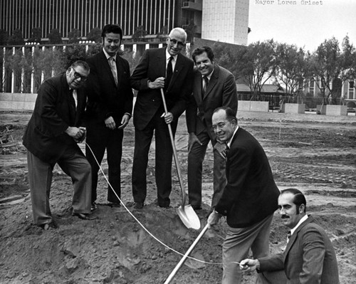 City government officials at the groundbreaking for Santa Ana City Hall