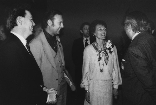 Visit of Joan Mondale, wife of U. S. Vice President, to Bowers Museum in April 1980