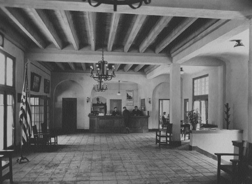 Santa Ana YMCA Men's Lobby looking east toward the office