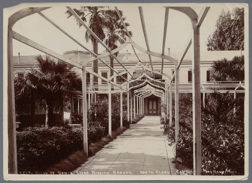 Santa Clara Mission Garden, Santa Clara, Calif., ca. 1900