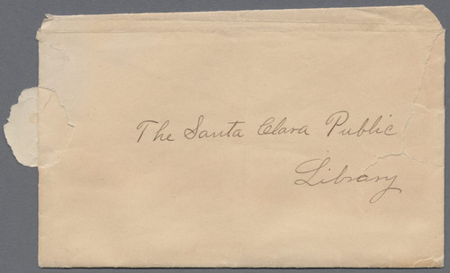 Alice Hare letter to Santa Clara Public Library, 1906