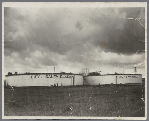 Ground tanks, City of Santa Clara Light and Water, ca. 1960