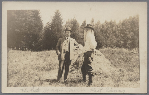 San Jose State English Professor and poet Henry Meade Bland with Joaquin Miller, the Poet of the Sierras, ca. 1910