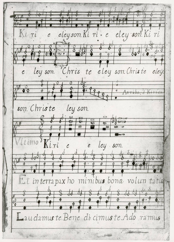 Sheet Music for Native American Choir in 1800's