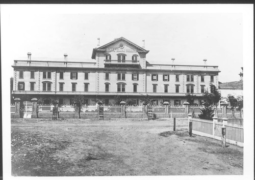 Santa Clara College Administration Building and Jesuit Faculty Residence, c. 1862