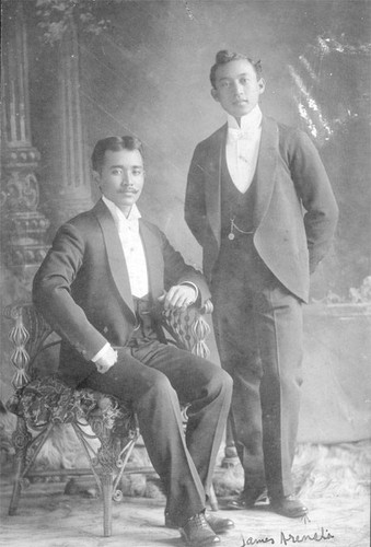 Portrait of James Amelia with another student