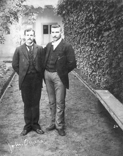 Looking Easterly Along North Side of Old Adobe Wall Toward Padres to Jesuit Residence, 1823-1909, no.34