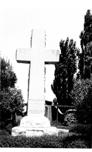 Granite Cross Monument on Second Site of Mission Santa Clara