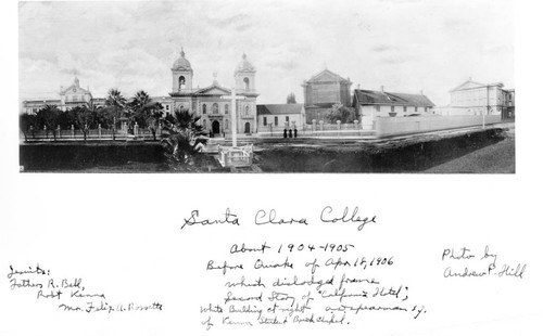 Frontage View of Santa Clara College, 1904-05