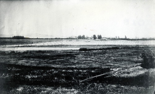 Bird-eye view of Nimock property, looking east