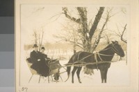 [Herman George Scheffauer and Ethel Talbot Scheffauer in horse-drawn sleigh. ]